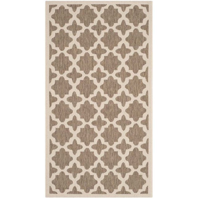 Safavieh Courtyard Brown Indoor Outdoor Rug - Runner 2'7" x 5'