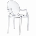 thumbnail image 3 of Sleek Ghost Side Chair – Transparent Clear Acrylic Dining Chair, 3 of 5