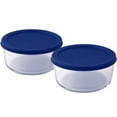 thumbnail image 4 of Pillsbury 4pc Rectangular Glass Round Food Storage Container  944ml, 4 of 4