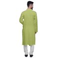 thumbnail image 3 of Atasi Solid Designer Long Kurta Shirt Asymmetric Cut Full Sleeve Kurta For Men-Small, 3 of 6
