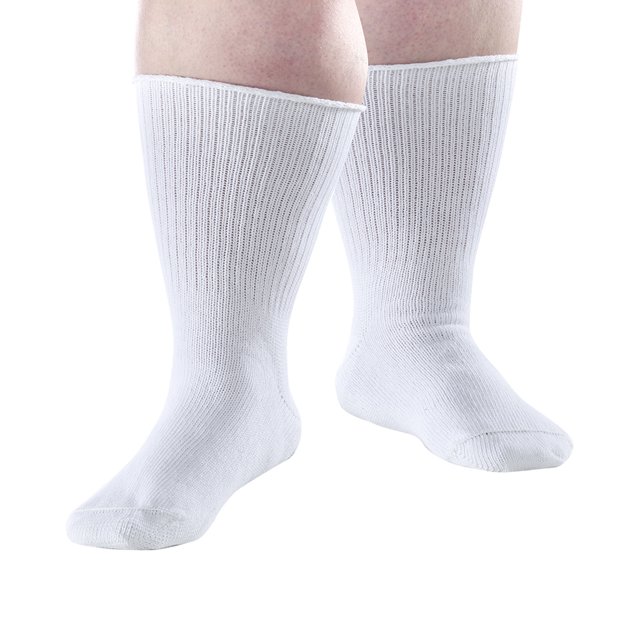Silverts Chaussettes Surdimensionnées pour Hommes et Femmes, Lot de 2, TG, Blanc