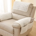thumbnail image 4 of Fiudx Sofa Armrest Cover Recliner Armrest Cover Flannel Plushs Sofa Armrest Cover Soft Plushs Non-Slipes Furniture Protector Suitable for Recliner Sofa, 4 of 6
