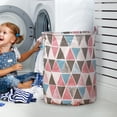 thumbnail image 4 of Patterned Linen Laundry Hamper With Open Top for Bedroom or Bathroom - Durable -Linen Fabric Breathable Large Capacity Stylish Laundry Without Lid, 4 of 5
