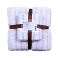 thumbnail image 1 of VogueV Coral Fleece Bath Towel Set - Luxury Spa-Grade 35x70 Inch Purple, 1 of 8