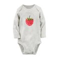 thumbnail image 1 of iDzn Fruit Raspberry Image Print Cute Rompers, Newborn Baby Unisex Bodysuits, Infant Jumpsuits, Toddler 0-12 Months Kids Long Sleeves Oufits, 1 of 4