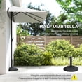thumbnail image 4 of Outsunny Parasol Demi-Ombrelle de Balcon Extérieur 8 Pi avec 5 Baleines Crème, 4 of 10