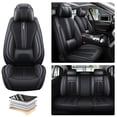 thumbnail image 2 of Maidao Car Seat Covers Full Set for Hyundai for Azera 2006-2017 5 Seats Front Rear Cushion Protector with Pillow Black, 2 of 7