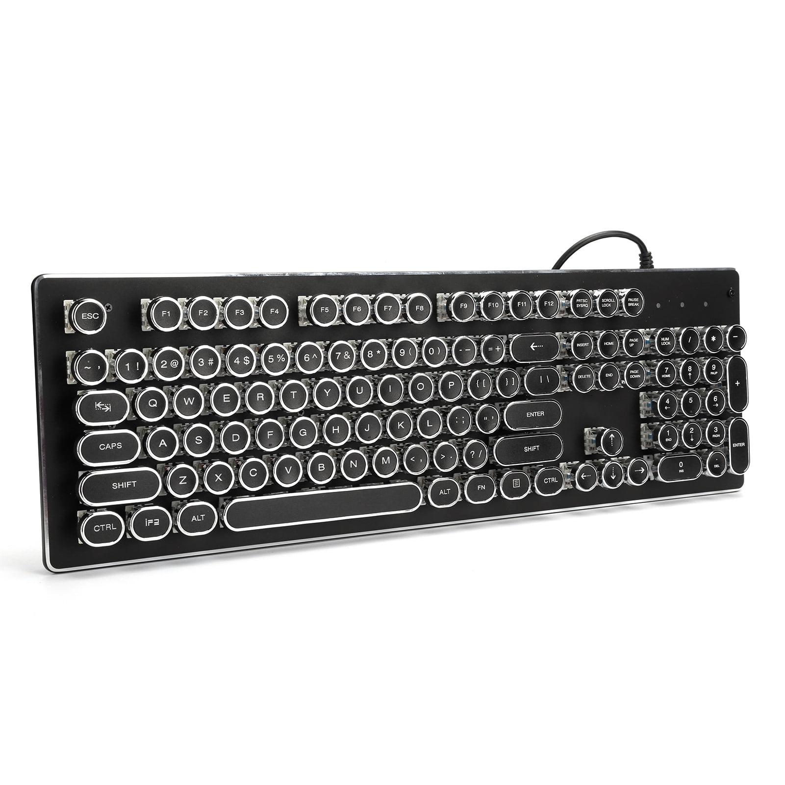 Wired Keyboard,Retro Wired Gaming Mechanical Keyboard Gaming Keyboard Future-Proof Design