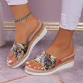 thumbnail image 1 of LSLJS Women's New Summer One-line Hemp Rope Thick Sole Wedge Cloth Sandals, Platform Slippers, 1 of 4