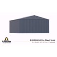 thumbnail image 4 of Arrow Elite 14 x 16 x 8 ft Anthracite Steel Storage Shed, 4 of 8