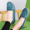 thumbnail image 4 of Latrodar Sandales Plates pour Femmes Sandales à Pompe Sandales à Plateforme Femmes Sandales de Randonnée Femmes Coussin Confort Extensible Sandales de Plage Chaussures à Enfiler Talon Bas (1 Pouces-2 Pouces) Grand Sandales Unies pour Femmes Âgées École, 4 of 5