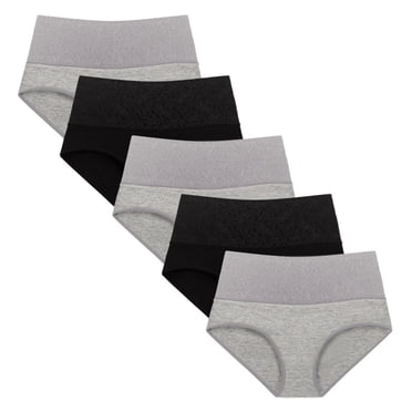 EGNMCR Women's Cotton Underwear, High Waist Breathable Briefs, Soft Underpants, Ladies Stretch Panties Women's Large Size Briefs High Waist Tummy Lifting Underwear Women cotton high waist panties