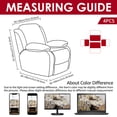 thumbnail image 5 of Dznils Printed Recliner Chair Cover Polyester Stretch Recliner Sofa Slipcover, Beige, 5 of 5