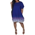 thumbnail image 2 of Women‘S Plus Size Casual Dresses Casual Short Sleeve Mid-Length Gradient Summer, 2 of 6