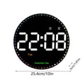 thumbnail image 3 of Todaioua Horloge Murale Numérique Multifonction avec Télécommande Affichage de la Température et de l'Humidité Alimentée par USB Silencieuse Horloge Ronde Moderne pour Salon Déco Maison, 3 of 9
