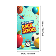 thumbnail image 1 of Colorful Welcome Back to School Banner with Apple Airplane Balloon and Star Elements Backdrop Party Decorations for School Events Opening Ceremonies Classroom Decor Photo Props, 1 of 4