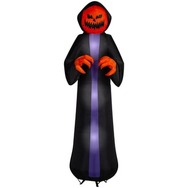Airblown Yard Inflatables Halloween Light Projection Fire & Ice Ghoulish Pumpkin Reaper Giant (RRY)