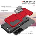thumbnail image 3 of Galaxy S22 Case , Étui de Téléphone Robuste Antichoc, Protection Intégrale, Double Couche, Étui Arrière Rigide Antichute en PC avec Anneau Intégré et Béquille, Support Magnétique pour Voiture pour Samsung Galaxy S22 6,1 Pouces, Menthe, 3 of 8