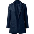 thumbnail image 4 of CEHVOM Women Autumn Winter Long Sleeve Office Coat Cardigans Suit Long Jacket, 4 of 6
