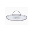 thumbnail image 1 of Tempered Glass Vented Pan Lid Saucepans Wok Glass Lid 22CM Transparent - Stainless Steel Rim and Handle (22CM-26CM), 1 of 4