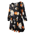thumbnail image 2 of LARACE Halloween Femmes Manches 3/4 Tuniques à Fleurs Chemises Été Décontracté Chic Blouse Hauts Flower42 2X, 2 of 5