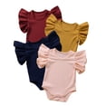 thumbnail image 5 of MIASHUI Baby Clothes Baby Boys Girls Solid Ruffle Romper Bodysuit Clothes Outfits,Yellow,12-18 Months, 5 of 5
