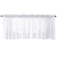 thumbnail image 4 of Lace Cafe Kitchen Ruffle Window Drape Valance Semi voile curtains; Ruffle window Transparent Voile Curtains Window Treatment, 4 of 9