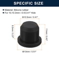 thumbnail image 3 of Uxcell 32Pcs Black Rubber Stopper, 10.5m Plug Holes for 10-10.3mm/0.4-0.41" Hole, 3 of 6