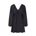 thumbnail image 1 of Gspmoly Robes Décontractées pour Femmes, Robe à Manches Longues pour Femmes à Col en V Longueur Genou Aguichant Rétro Coupe Ample Robe Formelle pour Femmes Offres Hebdomadaires, 1 of 5