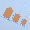 thumbnail image 2 of MesaSe 100pcs Kraft Paper Price Display Blank Label Khaki Label Writable Price Label Hanging Card with Rope Set Label DIY Christmas Hanging Rope Blank Label, 2 of 6