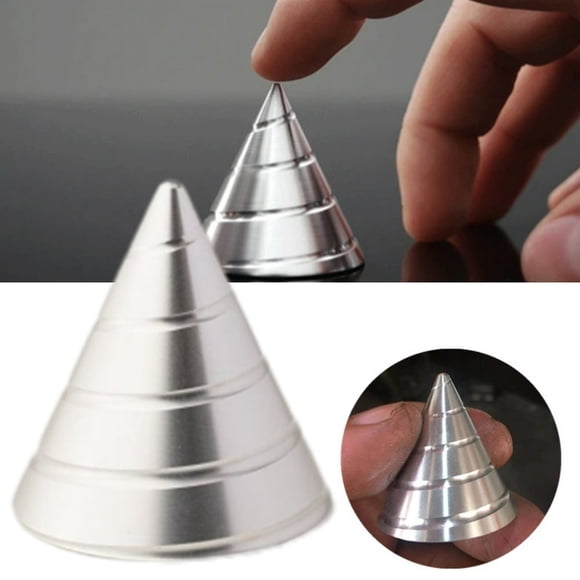 Jouet Gyroscope Portable en Acier Inoxydable Gadget Amusant Illusion Optique Hommes Dame Jouet de Bureau Spiralé