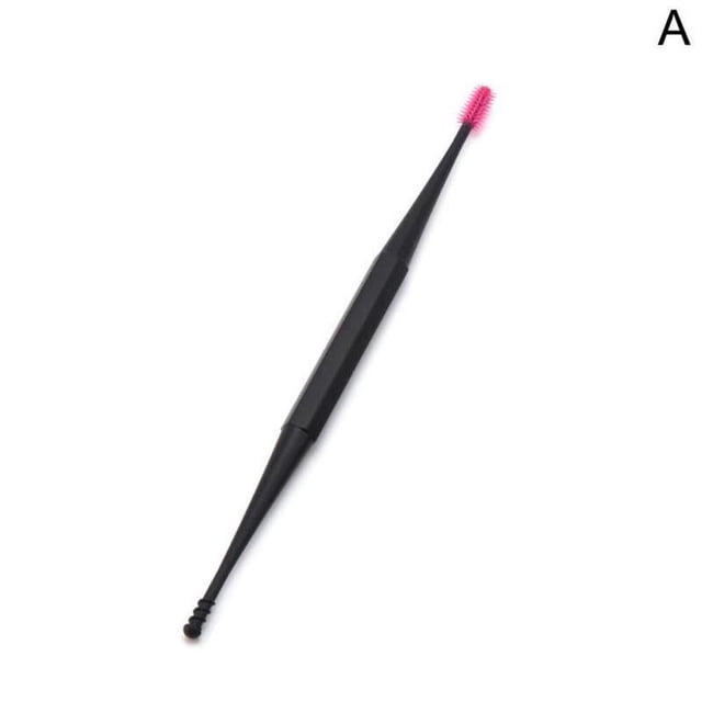 Silicone Double Head Earwax Remover Ear Pick Brush Cleaning Tools X7A5