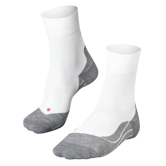 FALKE Men’s Sports Socks – RU4 Endurance, Running Socks, Medium Cushioning White/Grey 46-48 (11-12.5 UK)