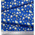 thumbnail image 3 of Soimoi Blue Rayon Fabric Tea Bag,Star Anise & Lemon Slice Vegetable Printed Craft Fabric by the Yard 56 Inch Wide, 3 of 3