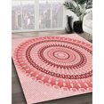 thumbnail image 3 of Ahgly Company Tapis de Zone Carré Orange Lavable en Machine, 6 Pieds Carré, 3 of 7