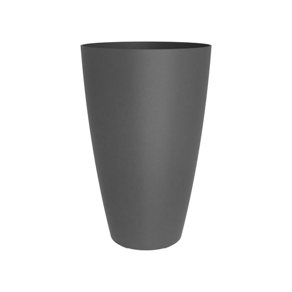 TierraVerde Madison Smooth Planter Charcoal 24"H