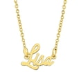 thumbnail image 1 of KISPER 18K Gold Plated Stainless Steel Personalized Name Pendant Necklace, Lisa, 1 of 33