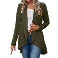 thumbnail image 1 of Pxiakgy Womens Open Front Cardigan Long Sleeve Knit Sweater Outwear With Pockets Green + M, 1 of 7