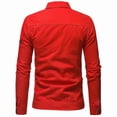 thumbnail image 4 of Pisexur Jean Jacket Men's Lapel Slimfit Solid Color Pocket Button Long Sleeve Jacket Denim Jacket for Men Fall Jackets for Men, 4 of 4