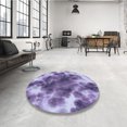 thumbnail image 4 of Ahgly Company Tapis d'Intérieur Lavable à la Machine, Carré, Transitionnel, Violet Mimosa Violet, Tapis de Zone, 3 Pieds Carré, 4 of 7