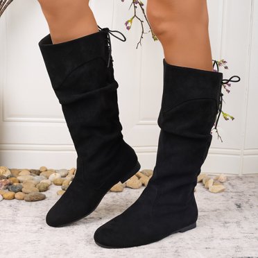 Amzcrzy Mid Calf Boots for Women Women's High Heel Boot Middle Tube Boot Comfortable Casual Shoes Women's Boots Shoes for Women Boots for Women Ladies Boots Women Footwear Ladies Boots