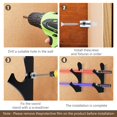 thumbnail image 4 of MesaSe 2 Set Sword Wall Mount 2-Tier Velvet Padded Hook Katana Holder Display Hanger for Samurai Sword Rapier Cosplay Rack, 4 of 9
