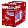 thumbnail image 2 of Huggies Little Movers Baby Diapers, Mega colossal pack, Size 3 (16-28 lbs), 136 Count, 2 of 9