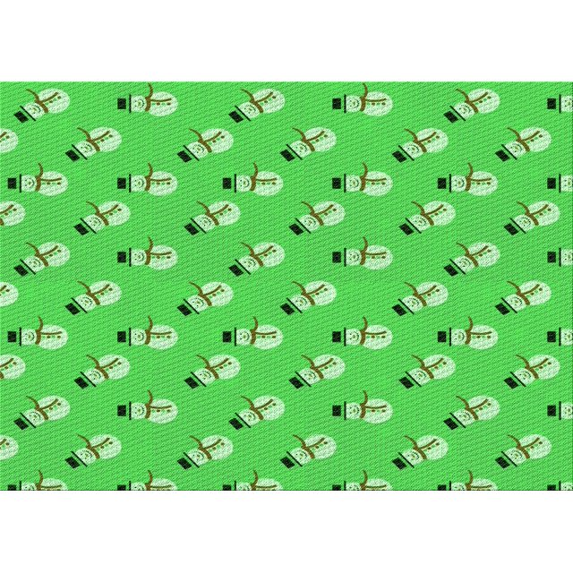 Ahgly Tapis Rectangulaire Lavable en Machine Intérieur Transitionnel Vert Néon, 6 Pieds x 9 Pieds