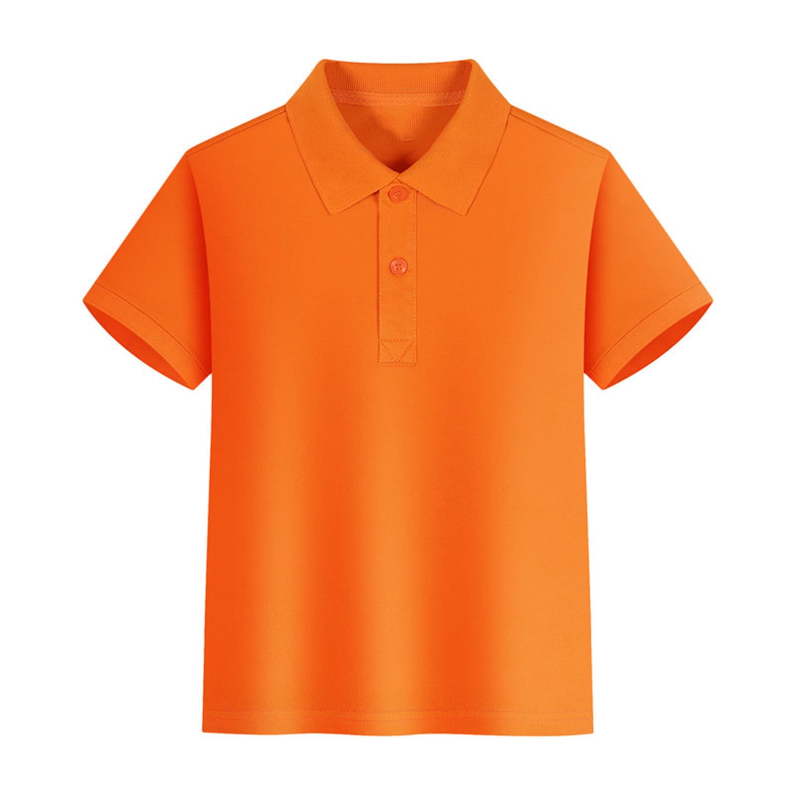 Hiiyo Chemise Garçon Préado Unie à Manches Courtes, Polo Boutonné