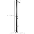 thumbnail image 3 of Outsunny 5.3 Gallons Solar Shower, Outdoor Shower for Backyard, Black, 3 of 10