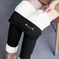 thumbnail image 2 of Womens Fleece Pants, Lamb Wool Leggings with Fleece Lining, 2 of 9