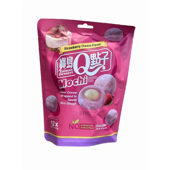 Dessert taïwanais Mochi saveur fraise et fromage 180 g