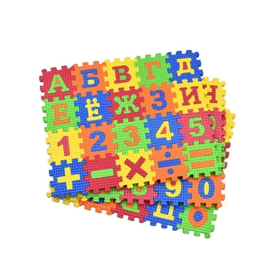 Esquirla 60 Pieces Puzzle Play Mat Alphabet Number Educational EVA Foam Mat Game Mat Set