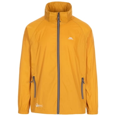 Trespass Waterproof Jacket Men Women Packaway Rain Coat With Hood, Light Rain Jacket Windbreaker, Raincoat In A Bag, Rain Coats For Men, Rain Coats for Women Qikpac X